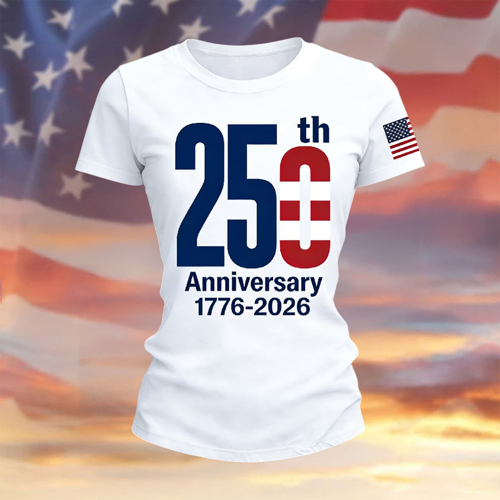American 250th Anniversary T-Shirt 1776 2026 American 250 Years Birthday Clothes Patriotic Gifts
