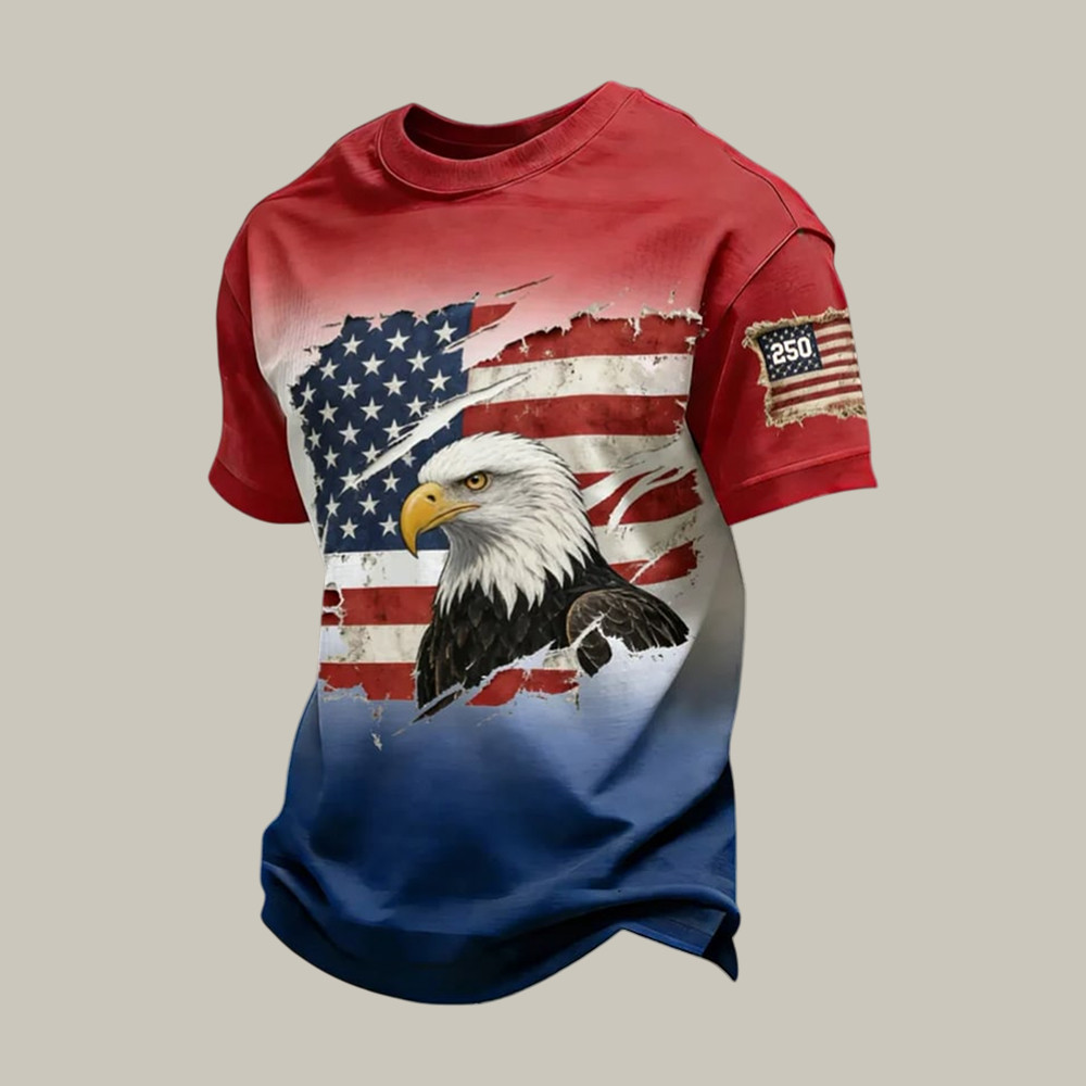 American 250th Anniversary T-Shirt 1776 2026 American Eagle Shirt Patriotic Gift For Him