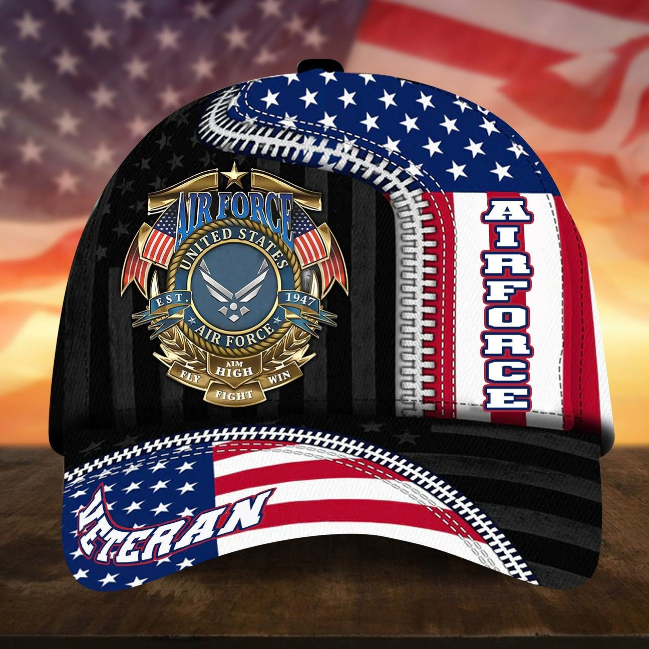 American Air Force Cap Gift For Father and Husband and Proudly Military on Veterans Day