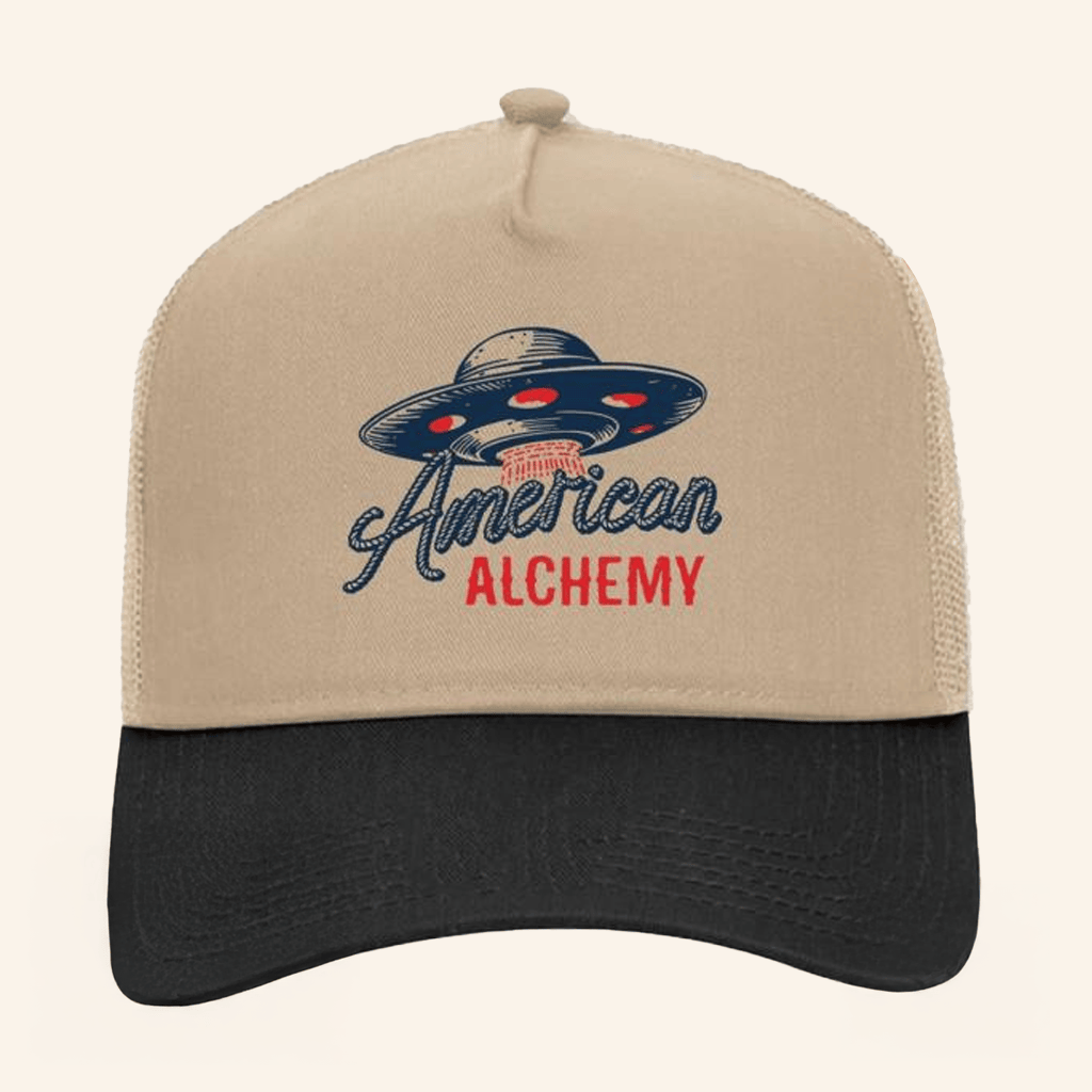 American Alchemy Merch UFO Trucker Hat Gifts For Husband American Alchemy Merch UFO Trucker Hat Gifts For Husband