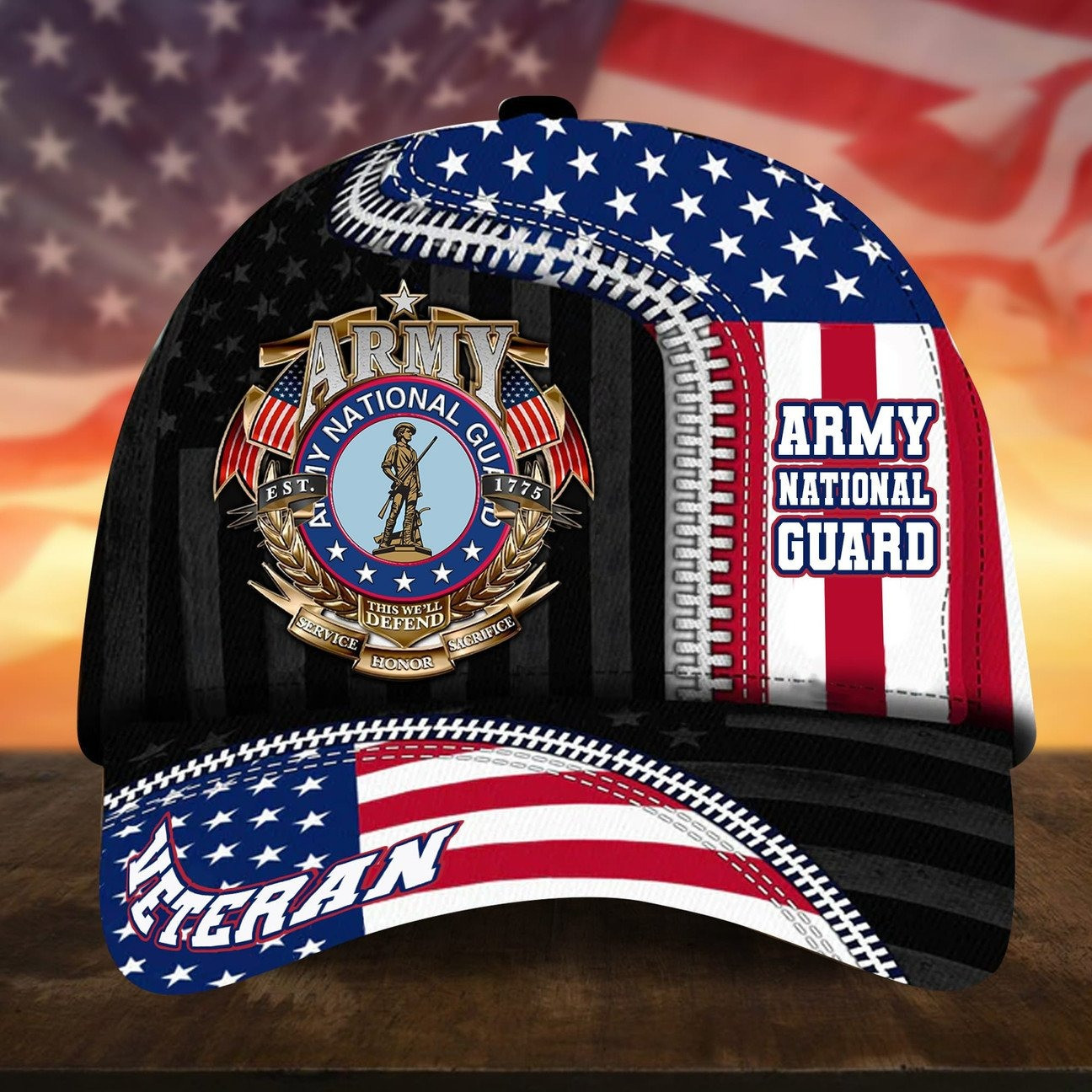 American Army National Guard Cap Gift For Father and Husband and Proudly Military on Veterans Day