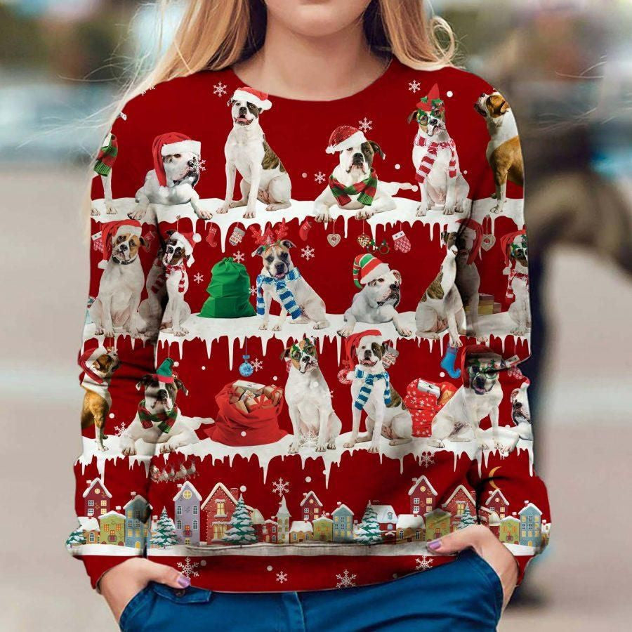 American Bulldog Sweatshirt Ugly Xmas Sweater Christmas Gift For Son Boys American Bulldog Sweatshirt Ugly Xmas Sweater Christmas Gift For Son Boys