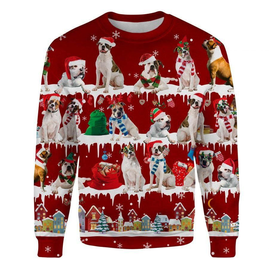 American Bulldog Sweatshirt Ugly Xmas Sweater Christmas Gift For Son Boys American Bulldog Sweatshirt Ugly Xmas Sweater Christmas Gift For Son Boys