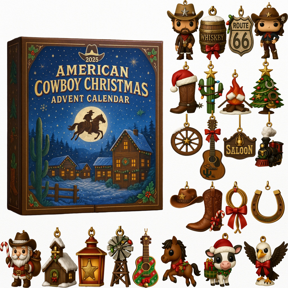 American Cowboy Christmas Advent Calendar 2025 Christmas Countdown Cowboy Boyfriend Gifts