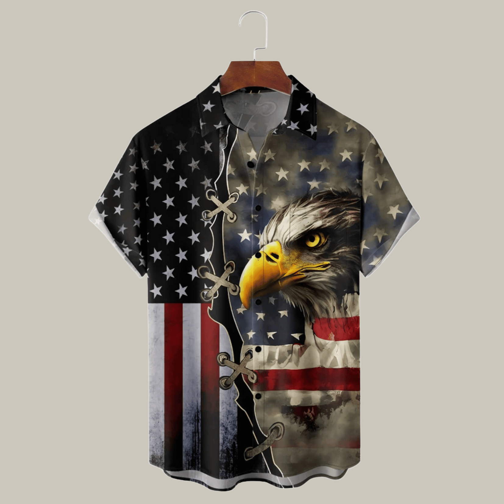 American Eagle US Flag Hawaiian Shirt US Patriot Clothing Gifts For 4Th Of July