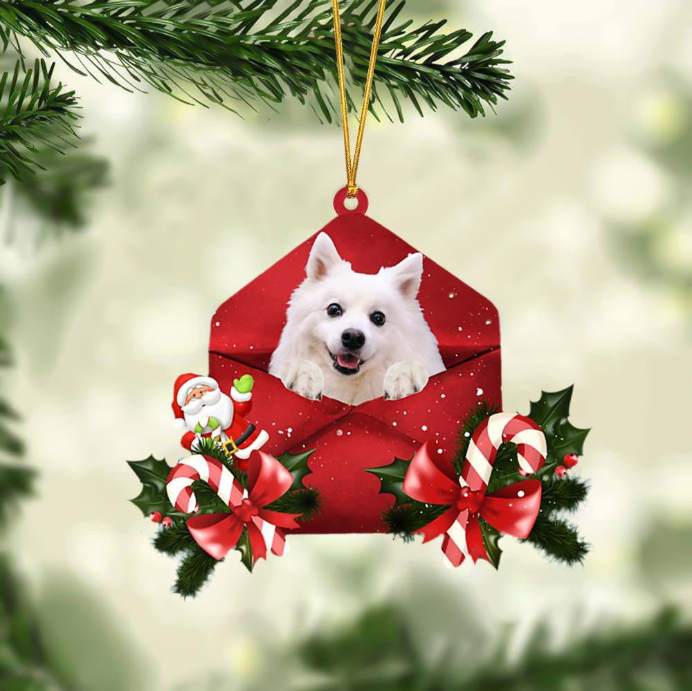 American Eskimo Dog Christmas Letter Shaped Ornament  Acrylic Dog Christmas Ornament Xmas Dog Gifts