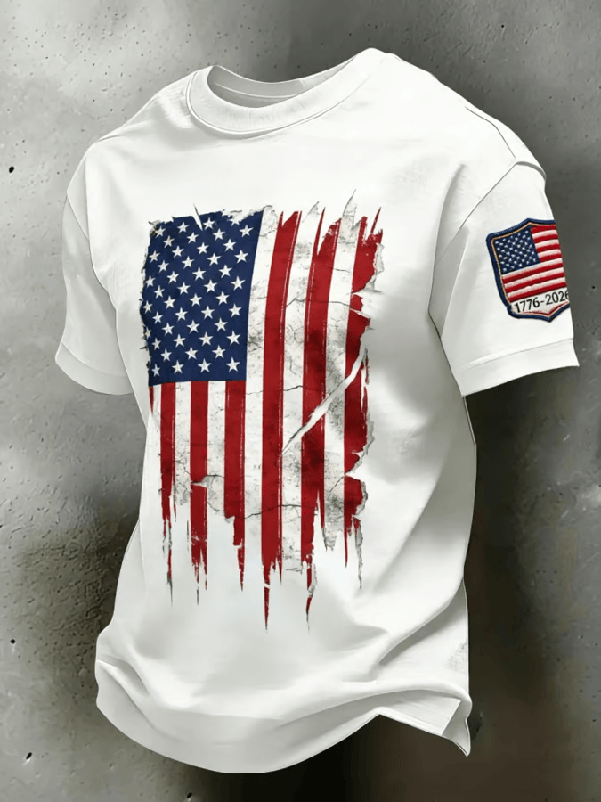 American Flag 1776 2026 Patriotic T-Shirt 4Th Of July Shirt Patriotic Gifts For Men