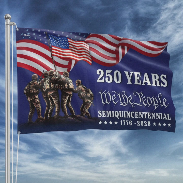 American Flag 250 Years We The People Semiquincentennial Grommet Flag