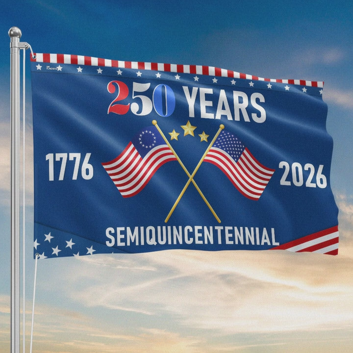 American Flag America 250th Anniversary Semiquincentennial Grommet Flag