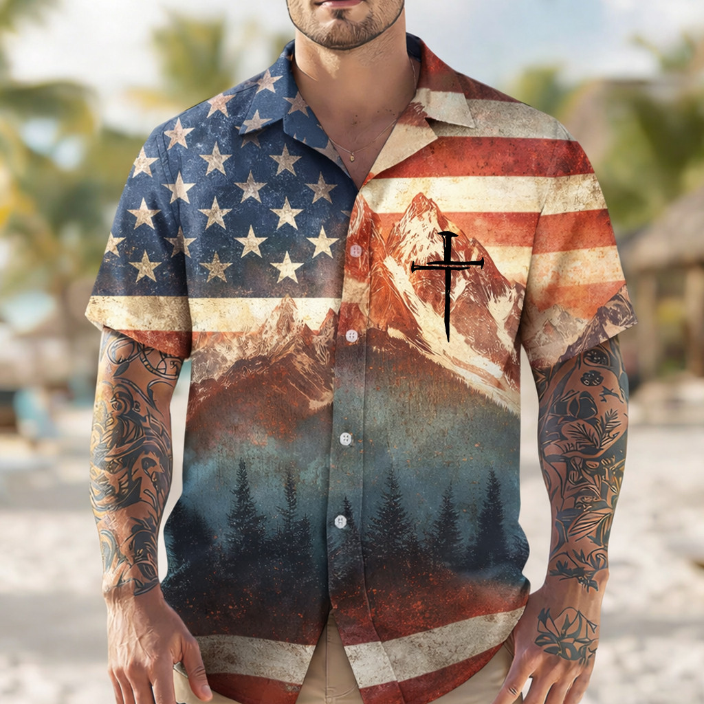 American Flag Art Hawaiian Shirt Best 4Th Of July Apparel Best Gift For Men