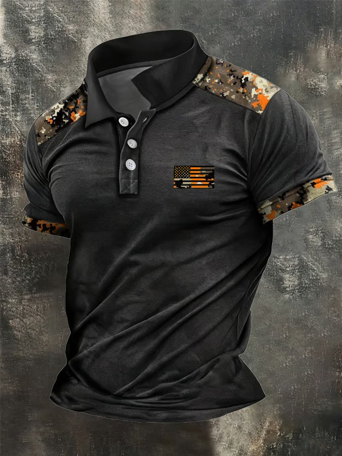 American Flag Camo Polo Shirt Independence Day 2026 Apparel Gift Ideas For Him