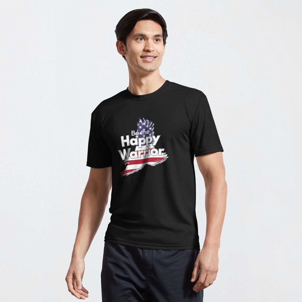American Flag Eagle Shirt Be The Happy Warrior T-Shirt Charlie Kirk Merch Patriotic Gifts