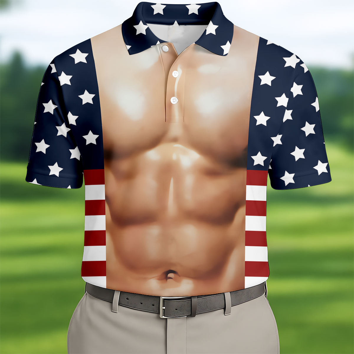 American Flag Funny Golf Polo Shirt Mens Polo Shirts Golf Gifts For Guys