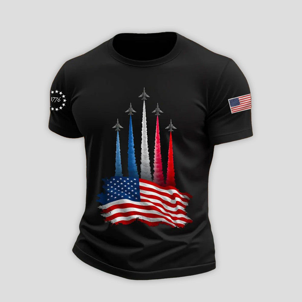 American Flag Jet Planes T-Shirt Independence Day Shirt Gifts For Father American Flag Jet Planes T-Shirt Independence Day Shirt Gifts For Father