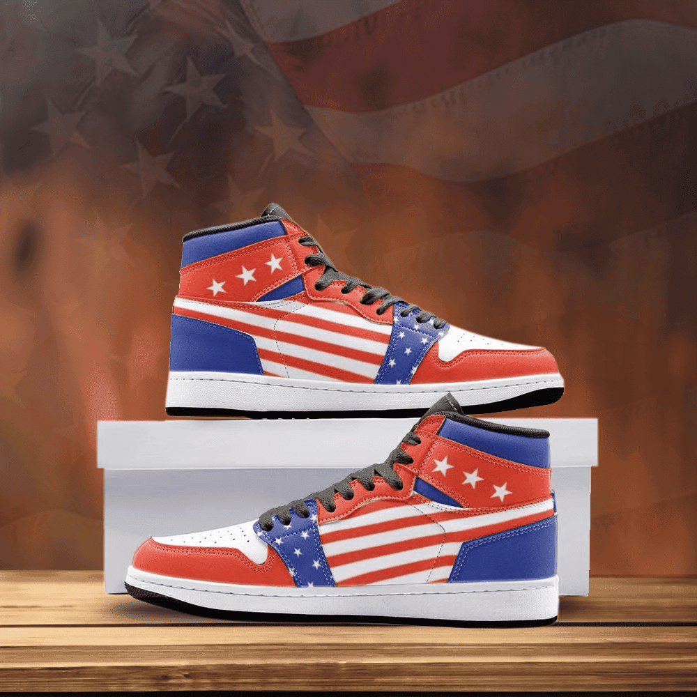 American Flag Patriotic Shoes USA Flag Sneakers Gifts For Patriots