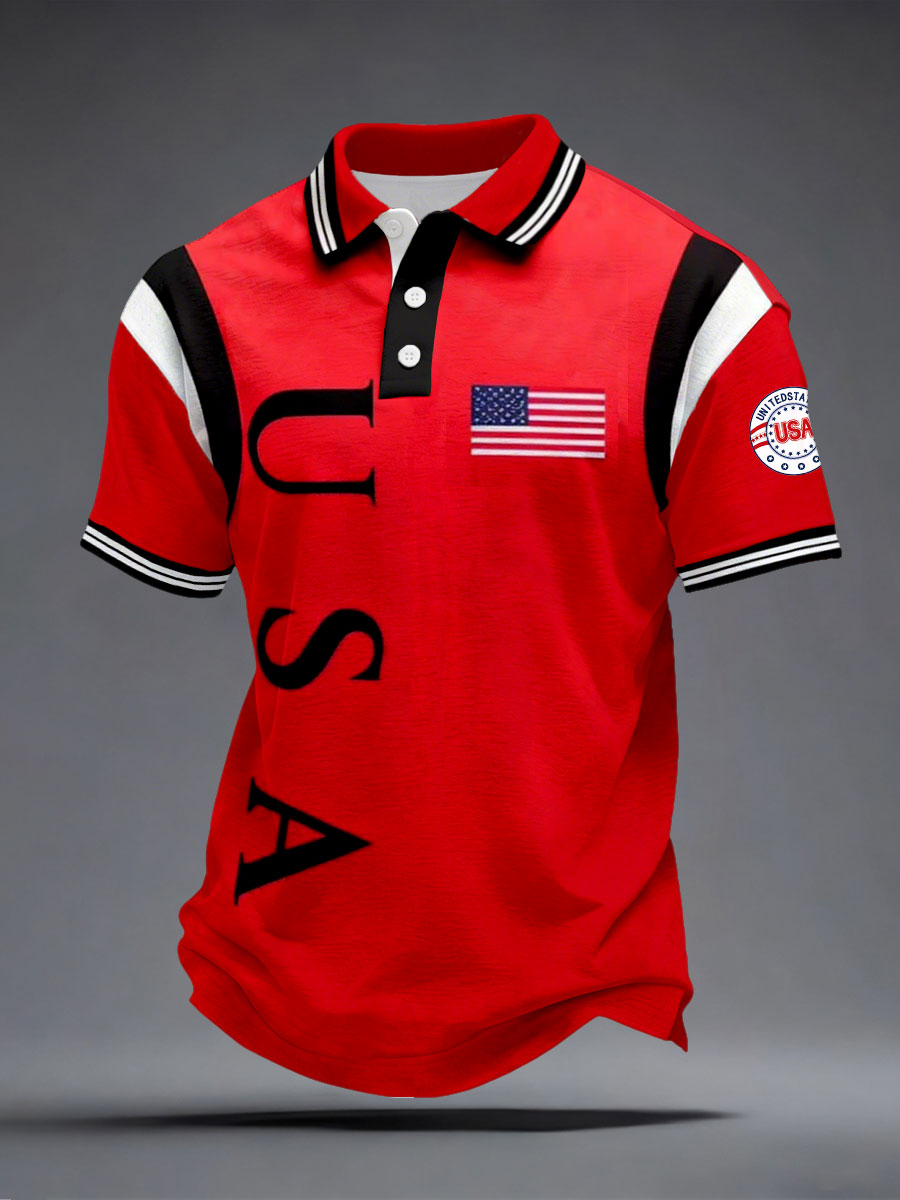 American Flag Polo Shirt Mens Patriotic Clothing Gifts For A Patriotic Person