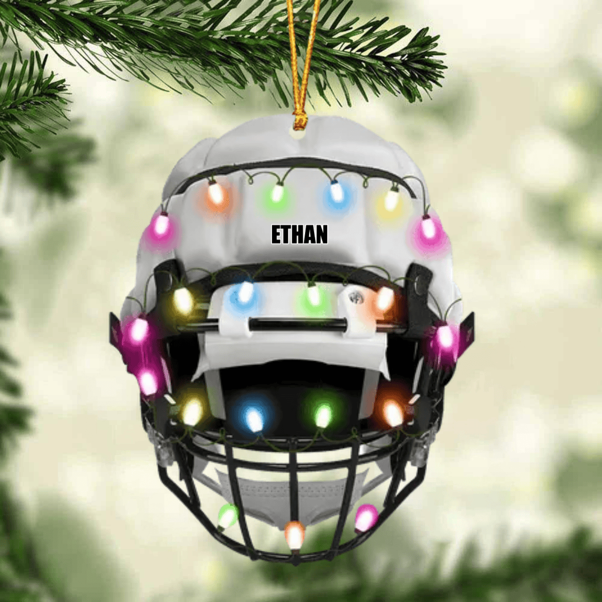 American Football Helmet  Personalized Christmas Ornament Gift for American Football Lover Fan
