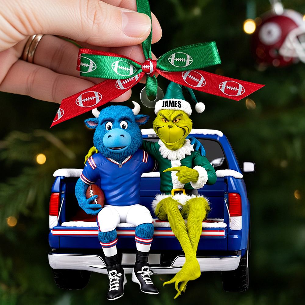 American Football Mascot Ornament - Personalized Gifts For Football Lovers - Holiday Tree Decoration Gift