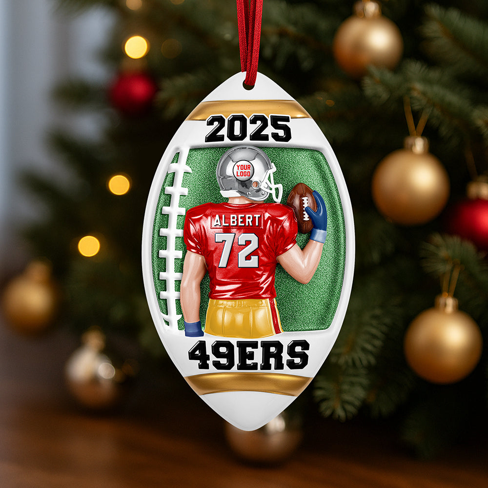 American Football Player Ornament - Personalized Gifts For Players - Xmas Home Decoration Gift