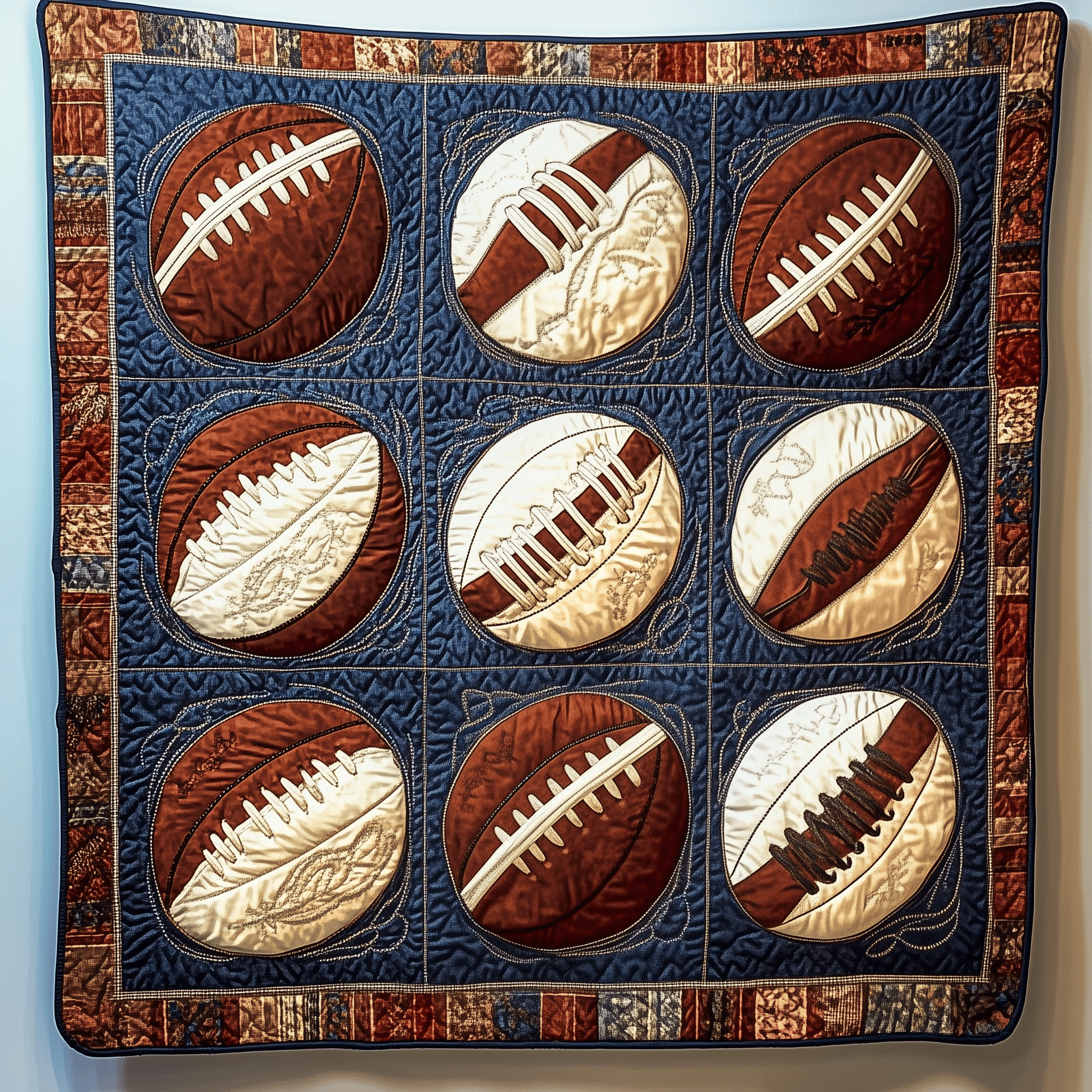 American Football Quilted Blanket Christmas Throw Blanket Best Christmas Gifts For Boyfriend