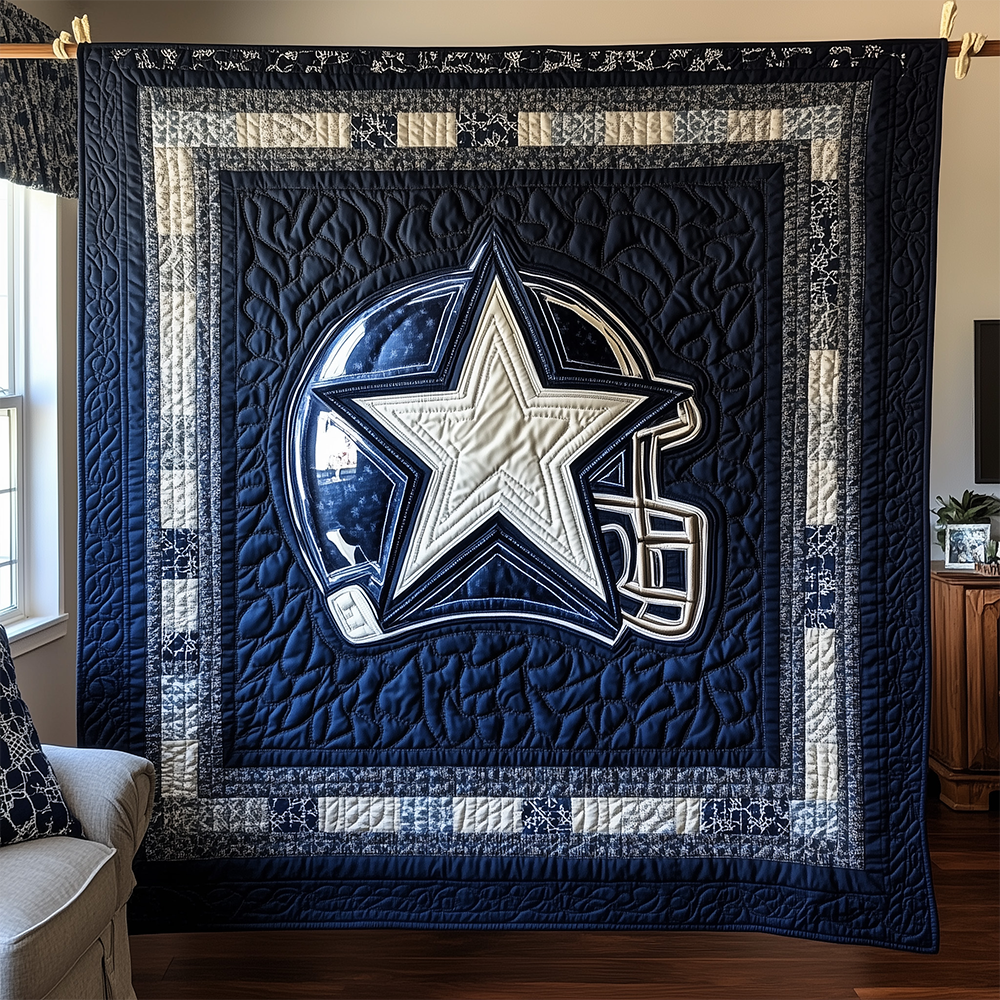 American Football Sport Logo Quilted Blanket Rugby Player Cap Gifts For Football Players