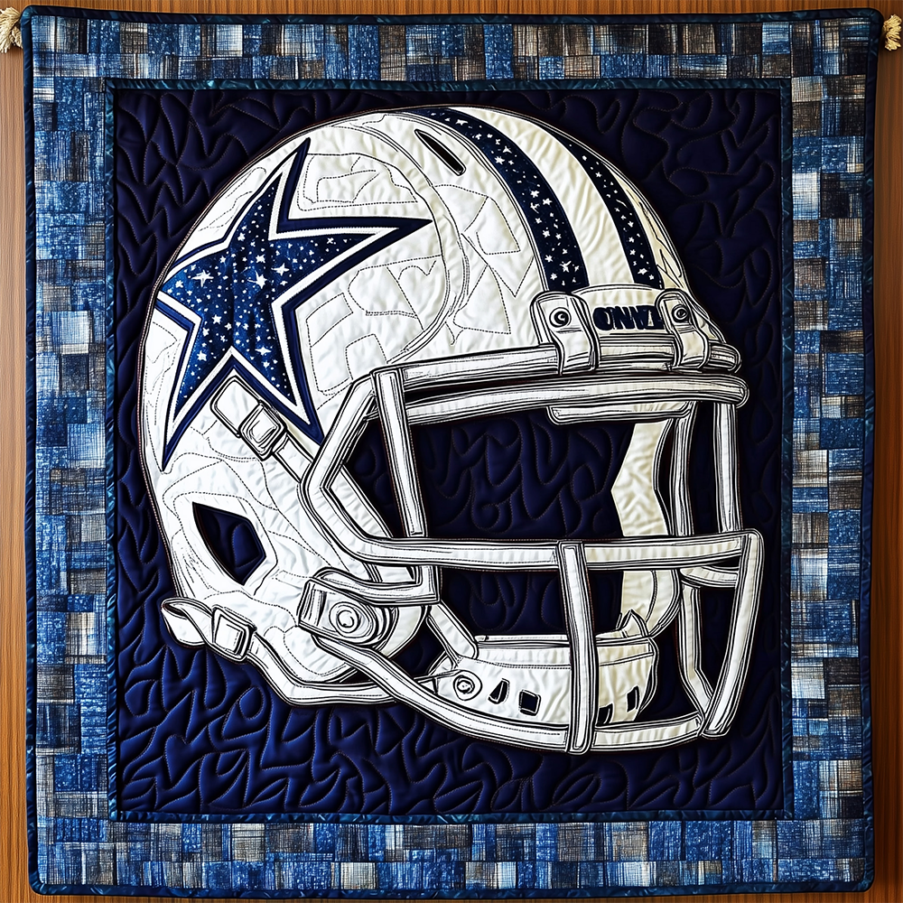 American Football Sport Stylish Quilted Blanket Star Rugby Player Cap Best Football Presents