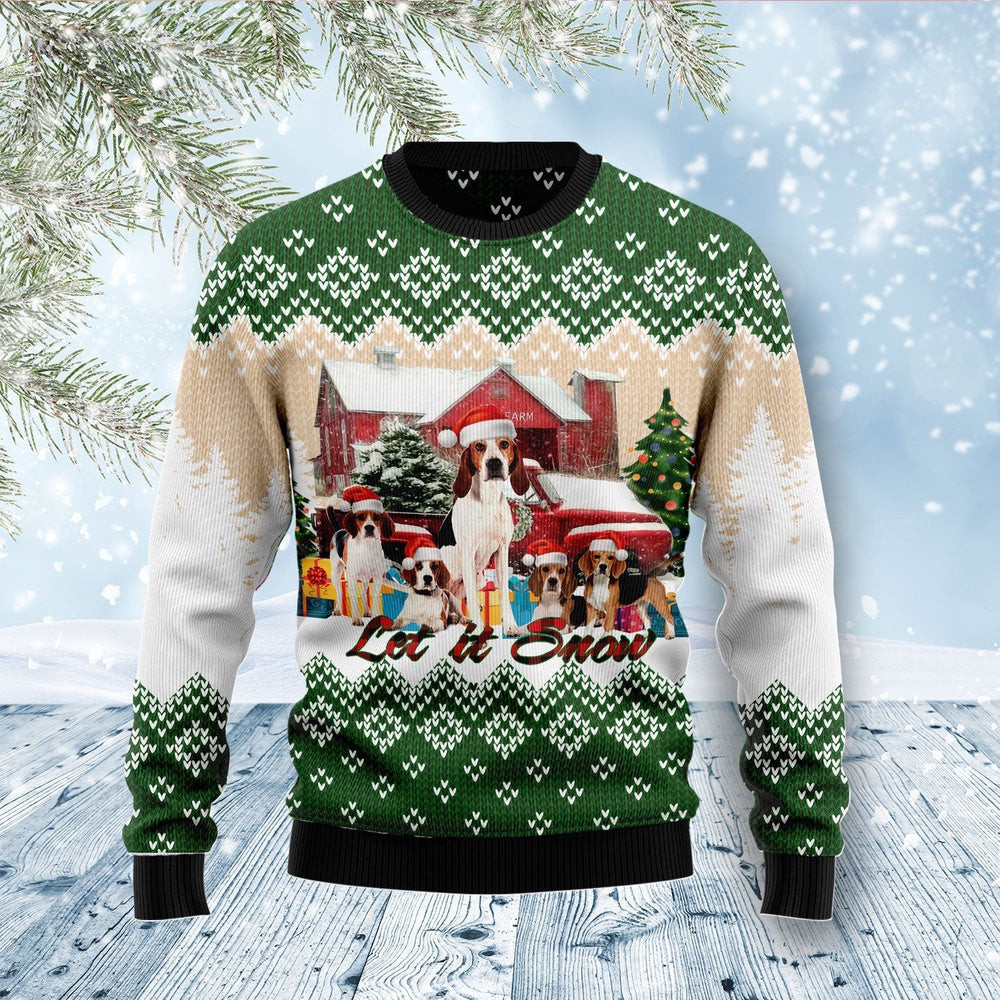American Foxhound Let It Snow Ugly Christmas Sweater Christmas Gift