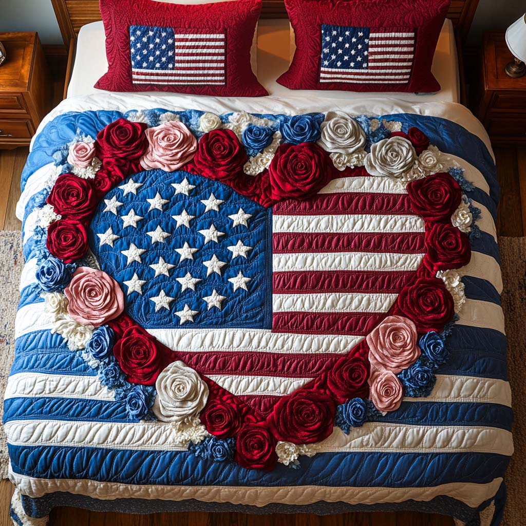 American Grace Quilted Bedding Set Best Bedspread Set Patriotic Presents