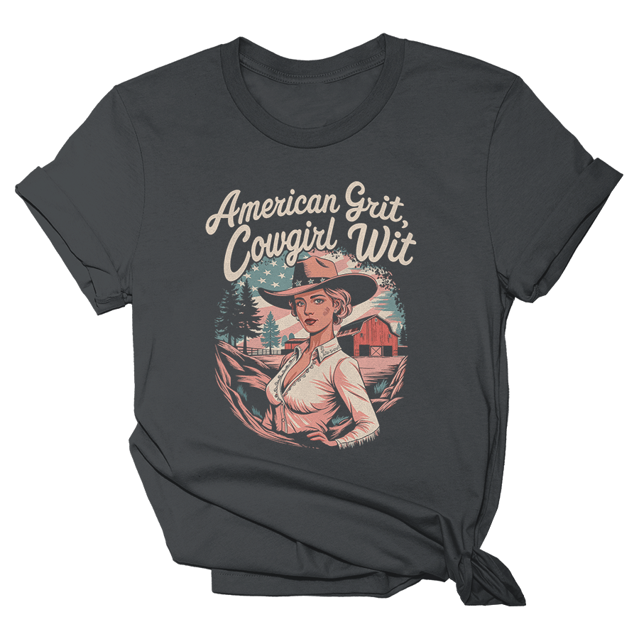 American Grit Cowgirl Wit Shirt Western T-Shirt Mother's Day Gifts For Her American Grit Cowgirl Wit Shirt Western T-Shirt Mother's Day Gifts For Her