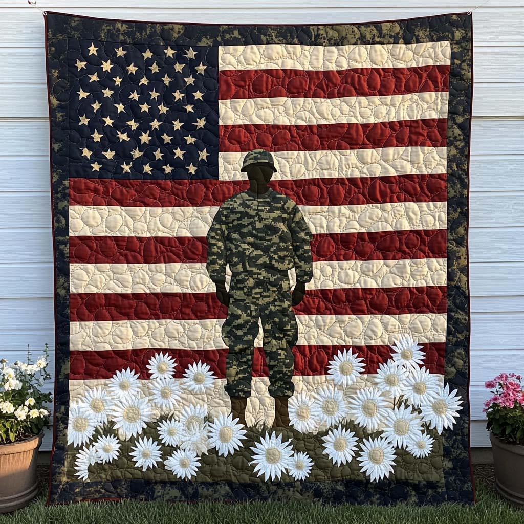 American Honor Quilted Blanket Best Throw Blanket Patriotic Themed Gifts