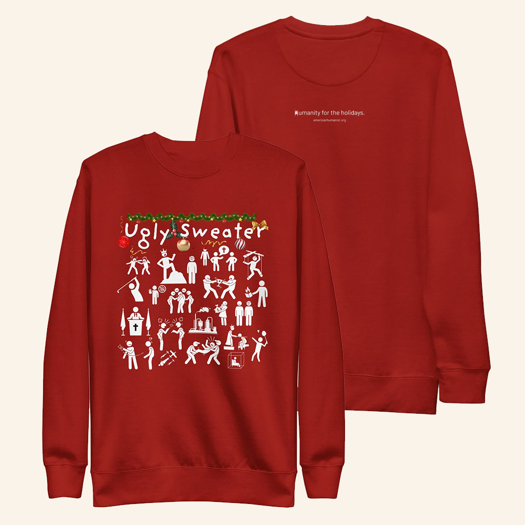 American Humanist Merch Ugly Sweater Sweatshirt Christmas Presents For Boyfriend