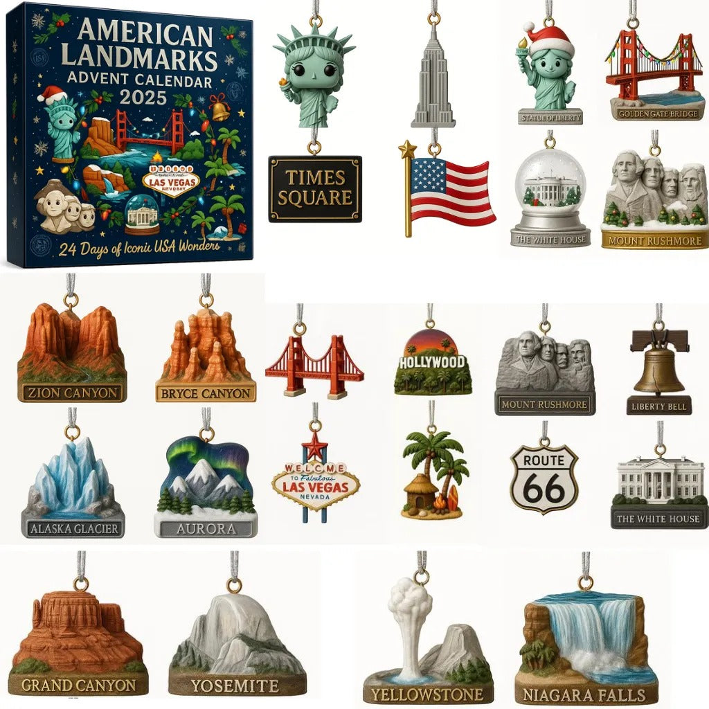 American Landmarks Advent Calendar 2025 Christmas Day Countdown Xmas Advent Calendar Gifts