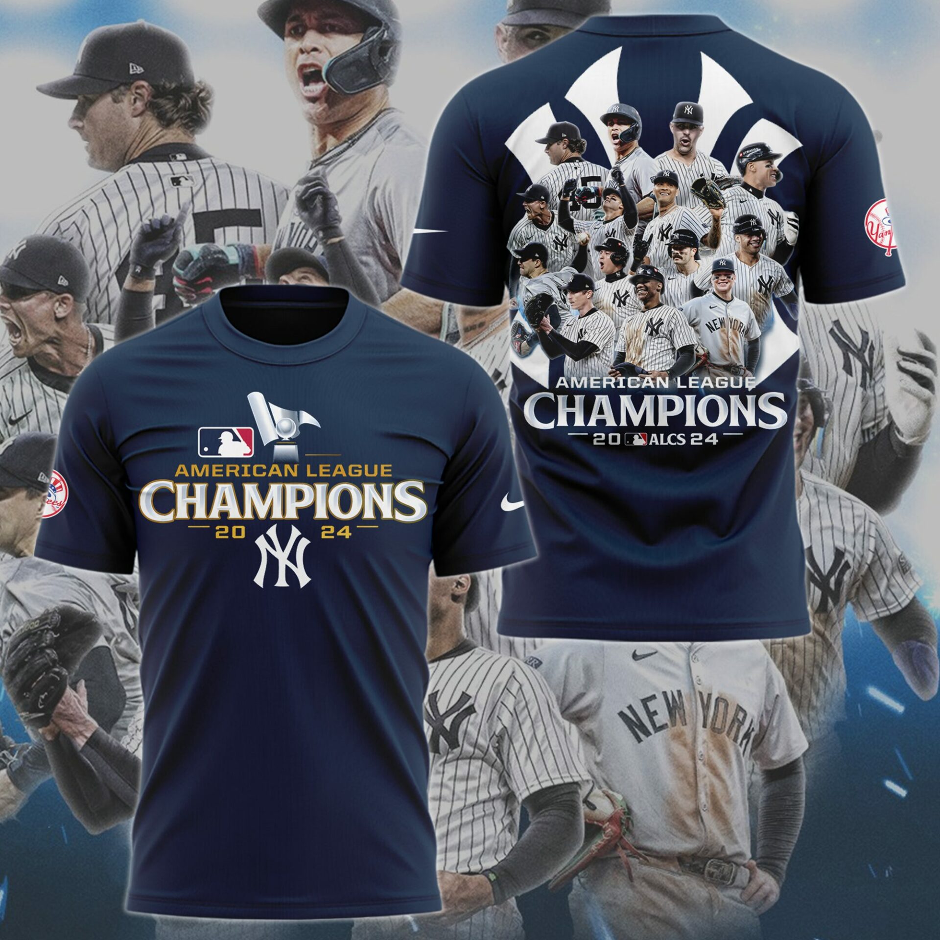 American League Champions NY Yankees T-Shirt Baseball Father's Day Gifts