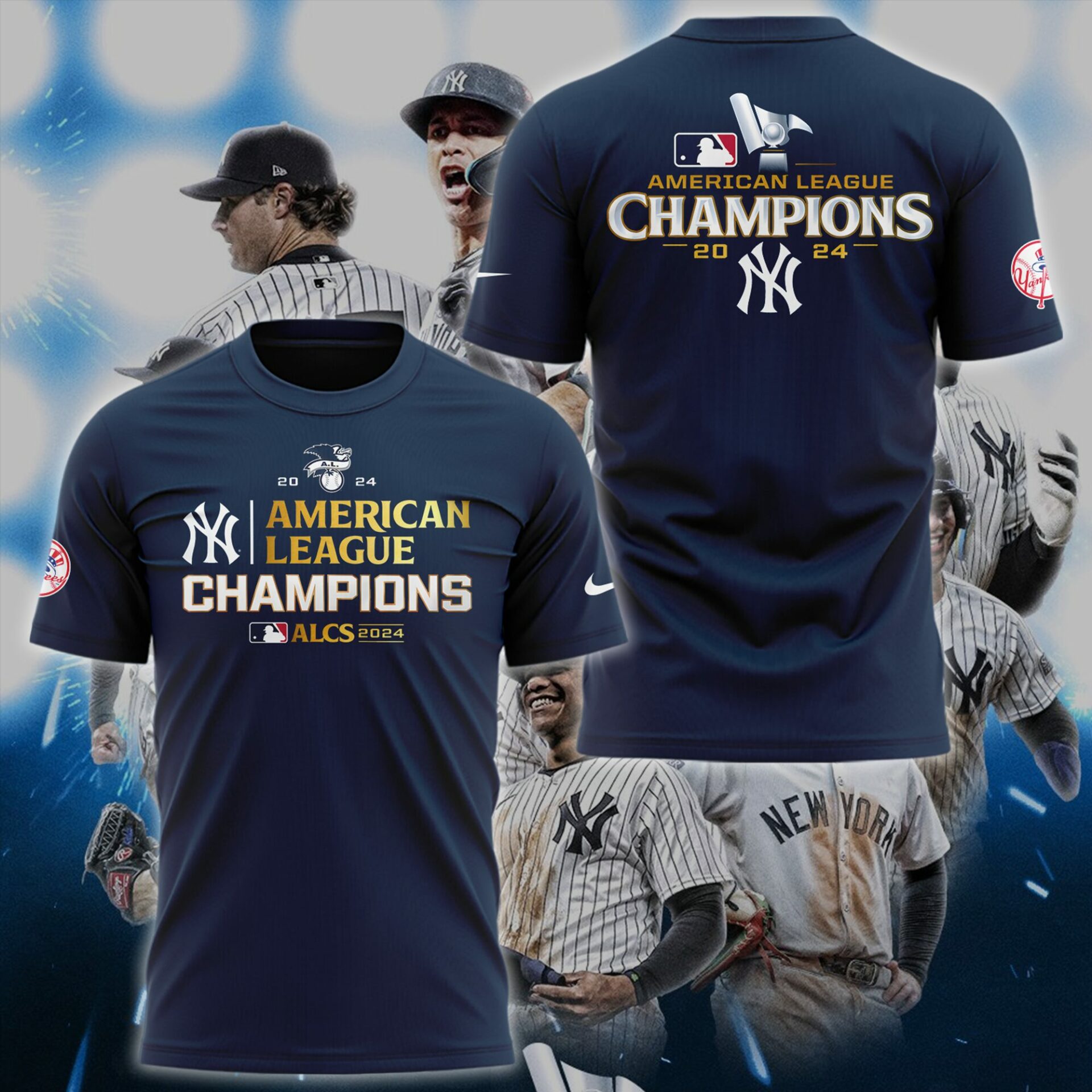 American League Champions NY Yankees T-Shirt Gifts For Baseball Players