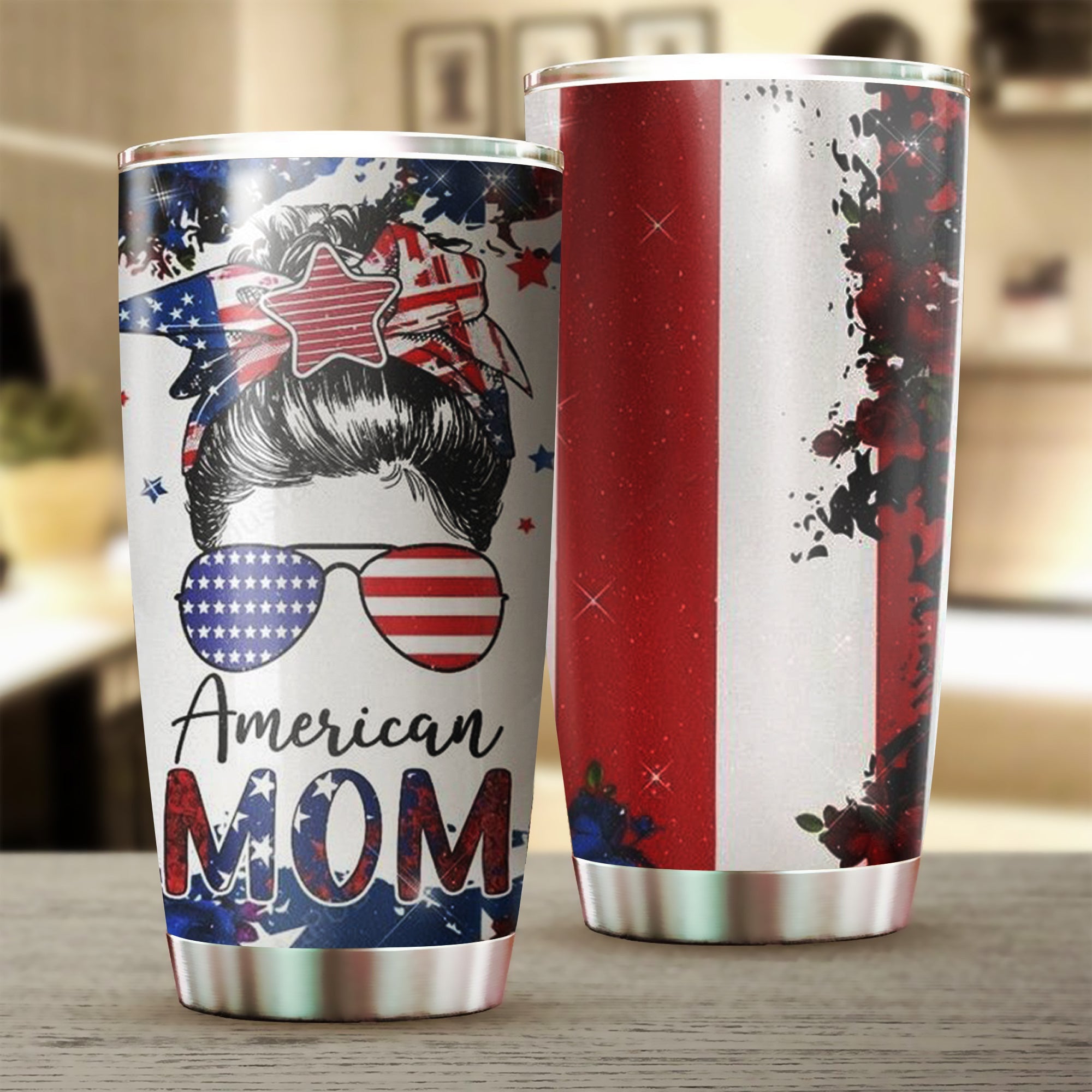 American Mom Happy Independence Day Tumbler Patriotic Coffee Tumbler Gifts For Mom American Mom Happy Independence Day Tumbler Patriotic Coffee Tumbler Gifts For Mom