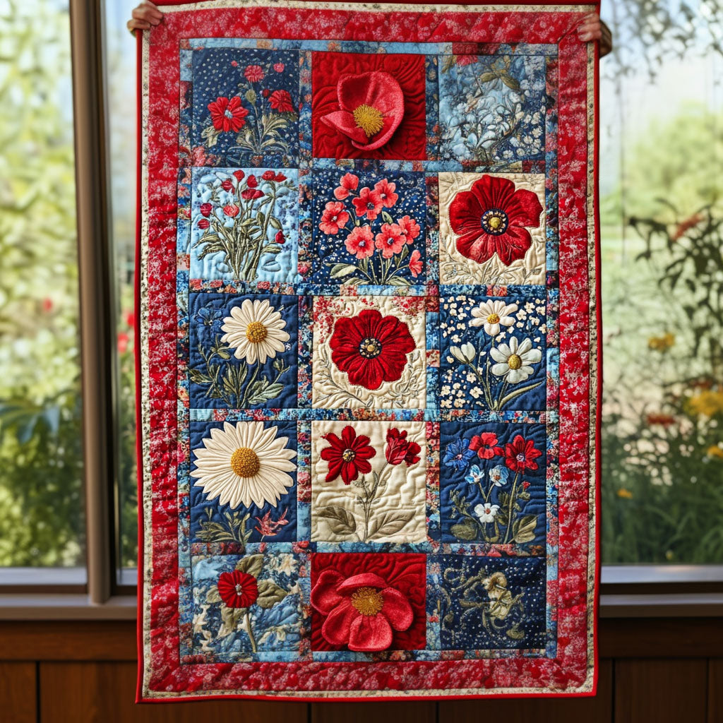 American Patchwork Quilted Table Runner Holiday Table Throw Patriotic Gifts For Men