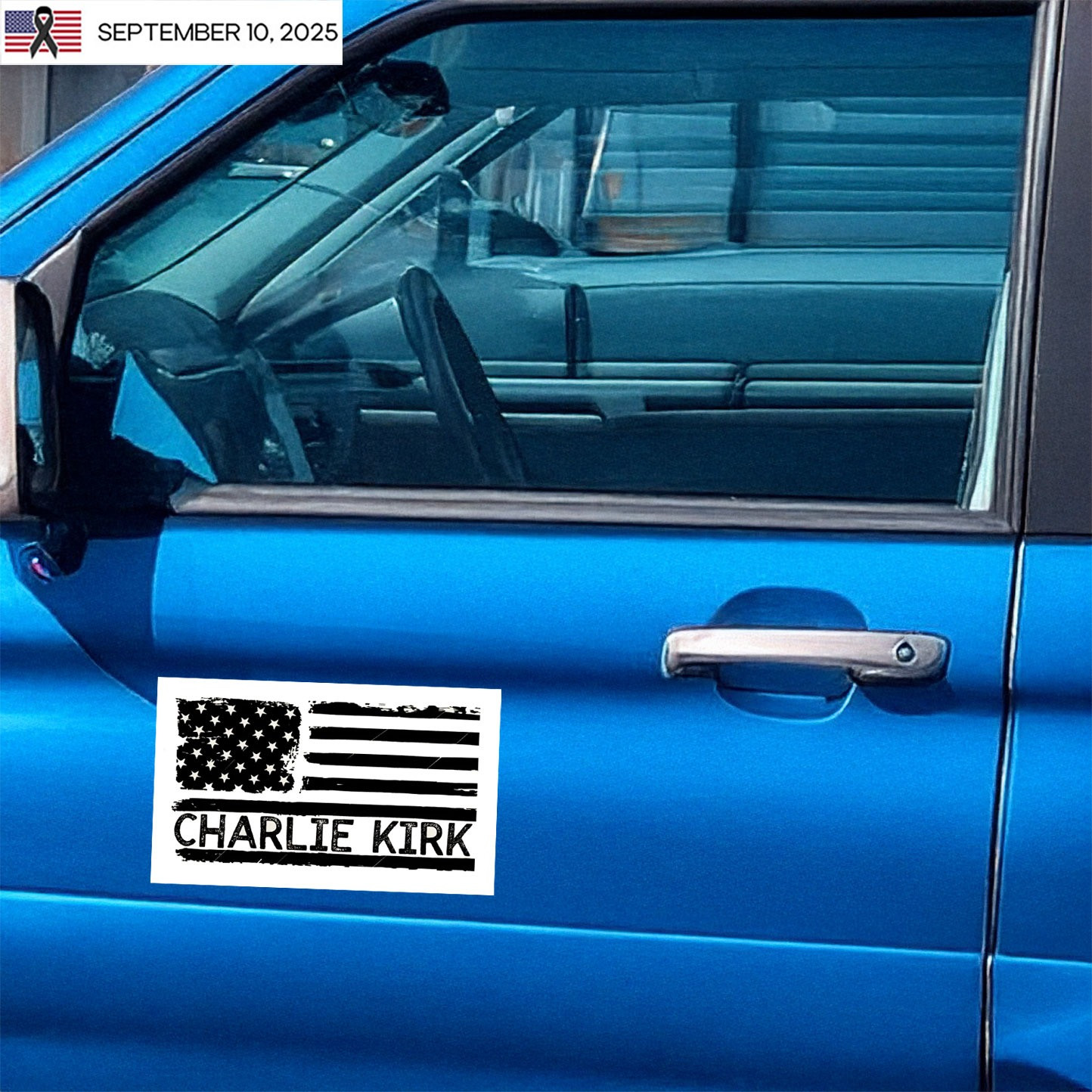 American Patriot Charlie Kirk Memorial Car Magnet Stickers