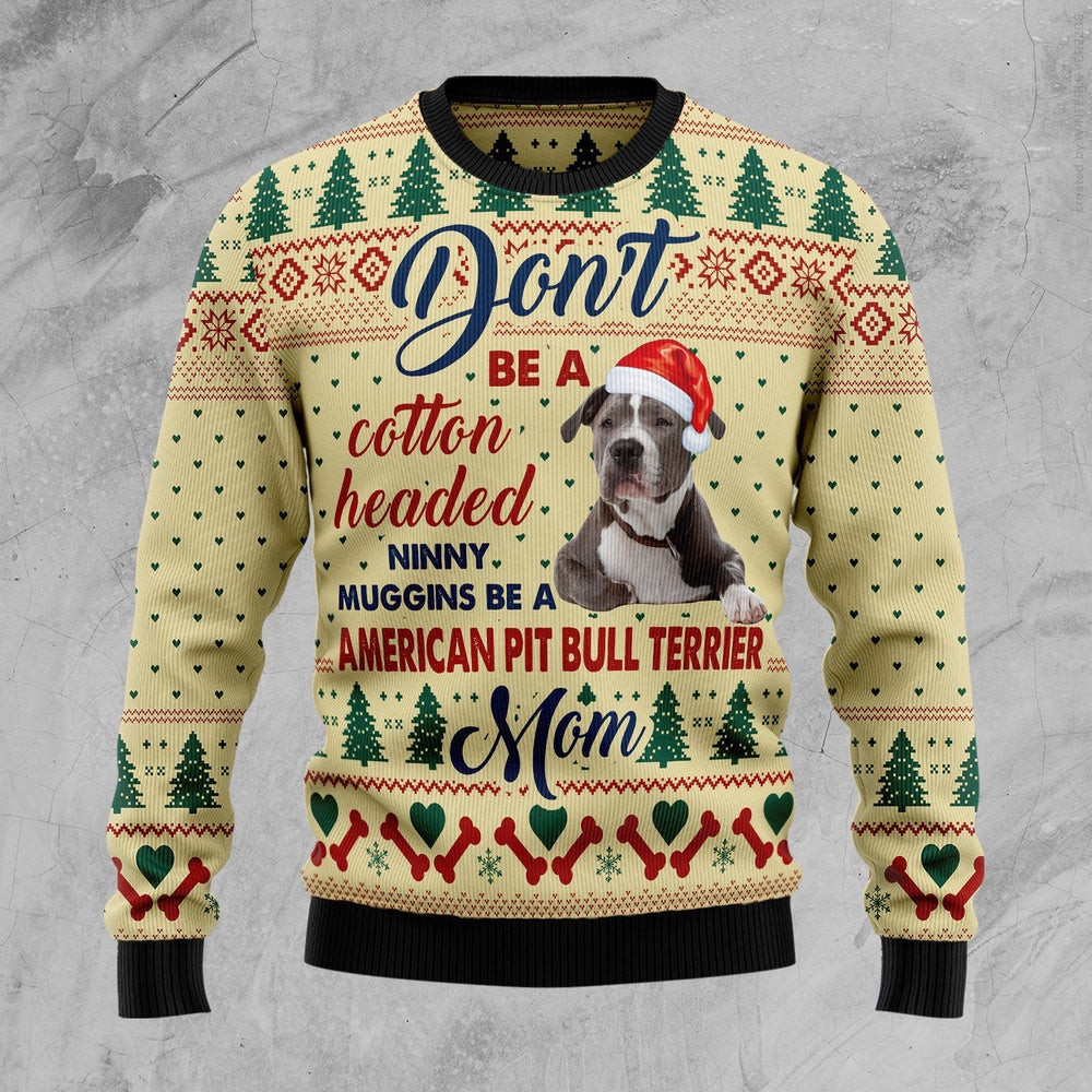 American Pit Bull Terrier Mom Ugly Christmas Sweater1 Christmas Gift