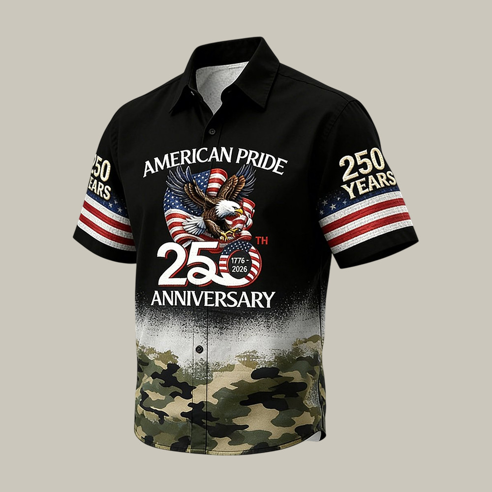 American Pride 250Th Anniversary 1776 2026 Hawaiian Shirt American Eagle Shirt Patriotic Gift