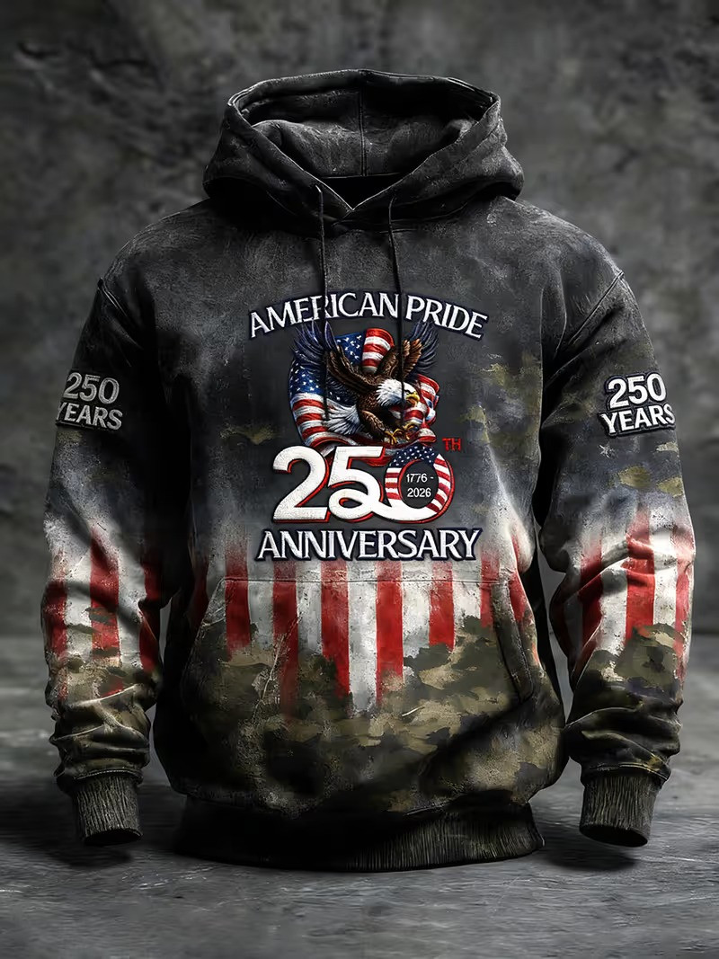 American Pride 250th Anniversary Hoodie 1776 2026 Camo Eagle Patriotic Apparel Best Gift For Patriots