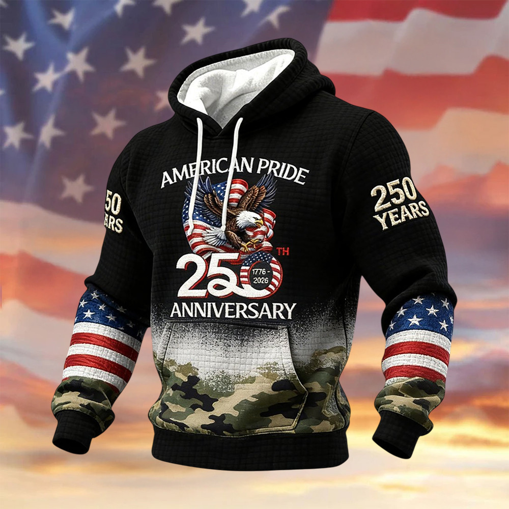 American Pride 250th Anniversary Hoodie Independence Day Apparel 4Th Of July Gift