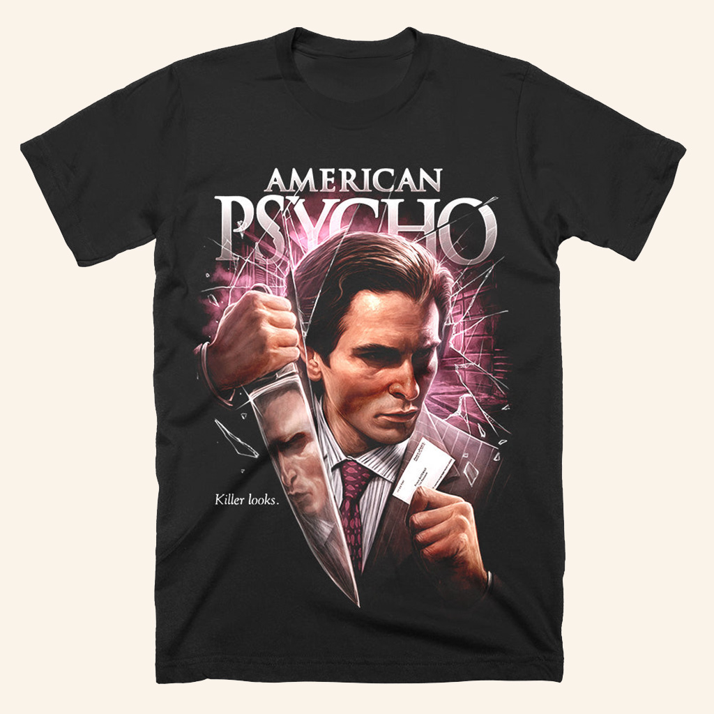 American Psycho Killer Looks Shirt Halloween T-Shirts For Adults Gifts For Father American Psycho Killer Looks Shirt Halloween T-Shirts For Adults Gifts For Father