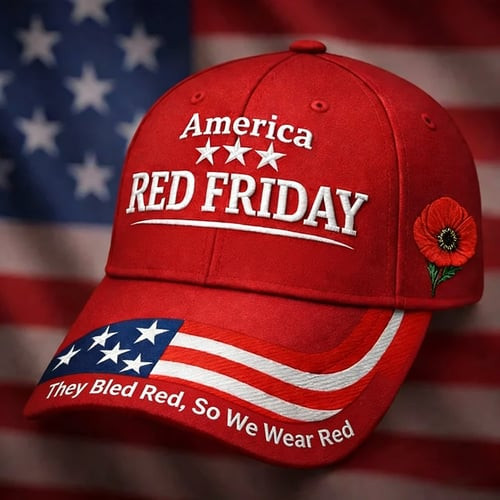 American Red Friday Hat They Bled Red So We Wear Red Cap Memorial Day Gift