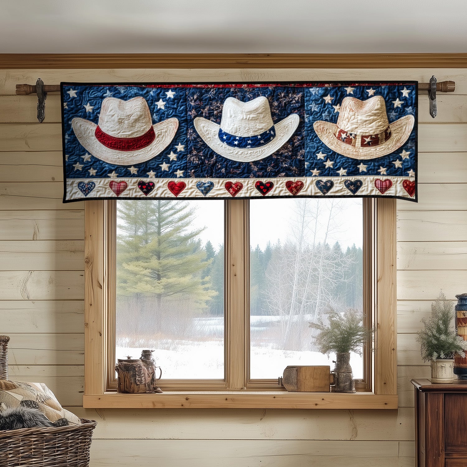 American Rodeo Spirit Quilted Valance Valances For Bedroom Best Presents For Grandmas