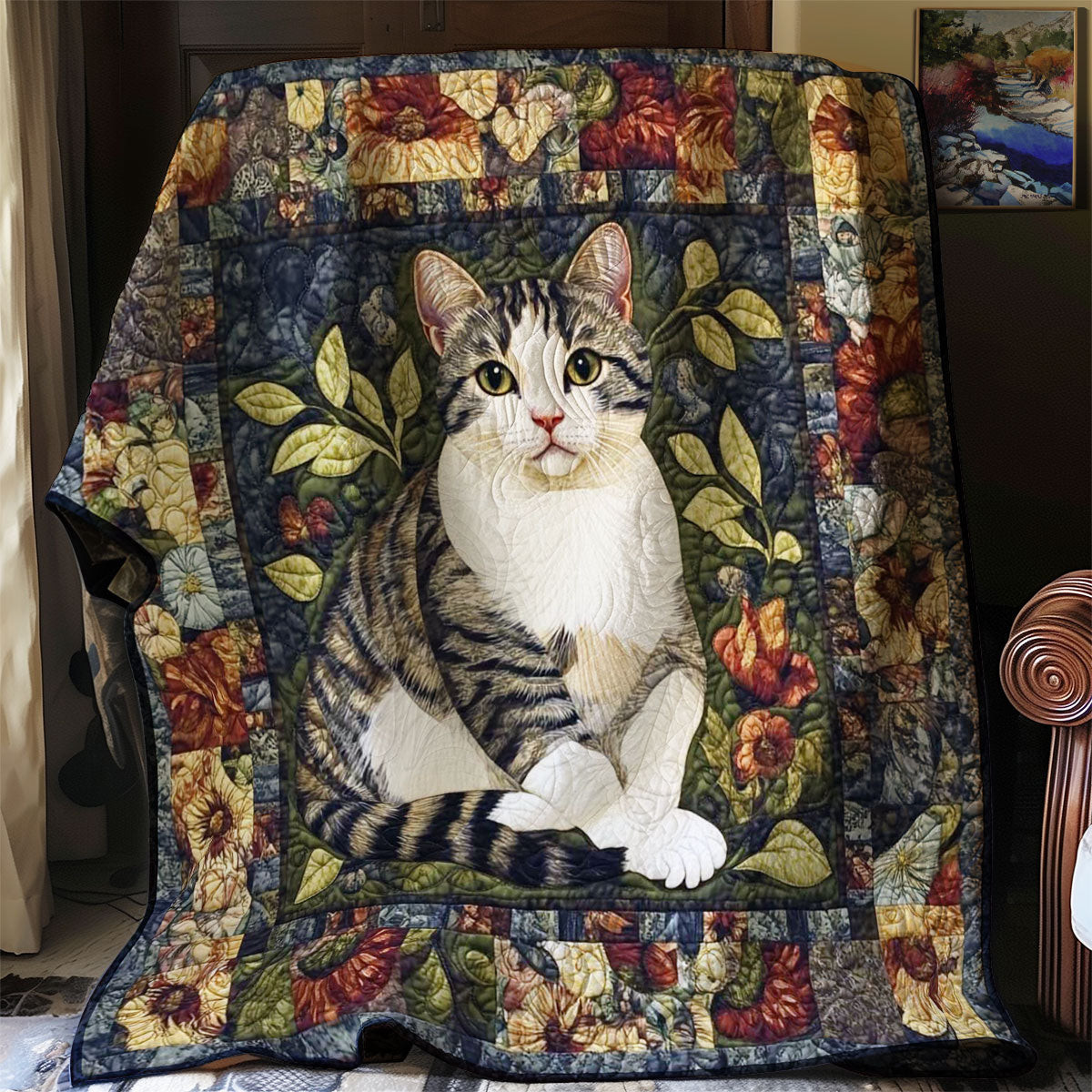 American Shorthair Cute Quilt Blanket Couch Blanket Special Present For Mum