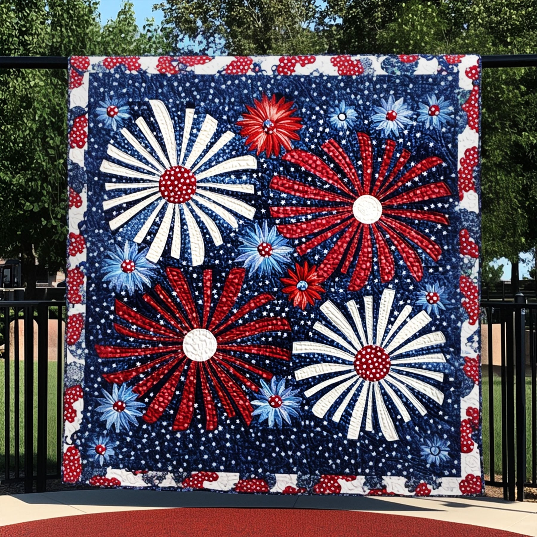 American Sparkle Quilted Blanket Best Throw Blanket Patriotic Christmas Gifts