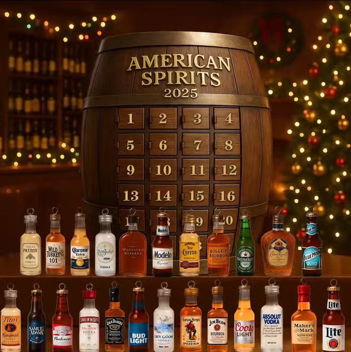 American Spirits 2025 Advent Calendar American Liquor Xmas Countdown Calendar Gifts For Dad