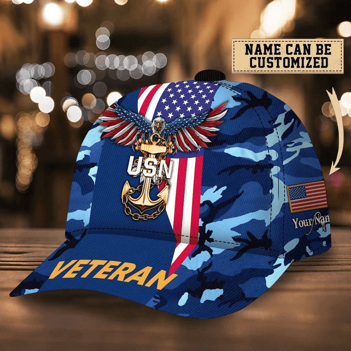 American Veteran Eagle Pride Customized Cap Perfect Gift For Friends and Husband and Dad on Veterans Day
