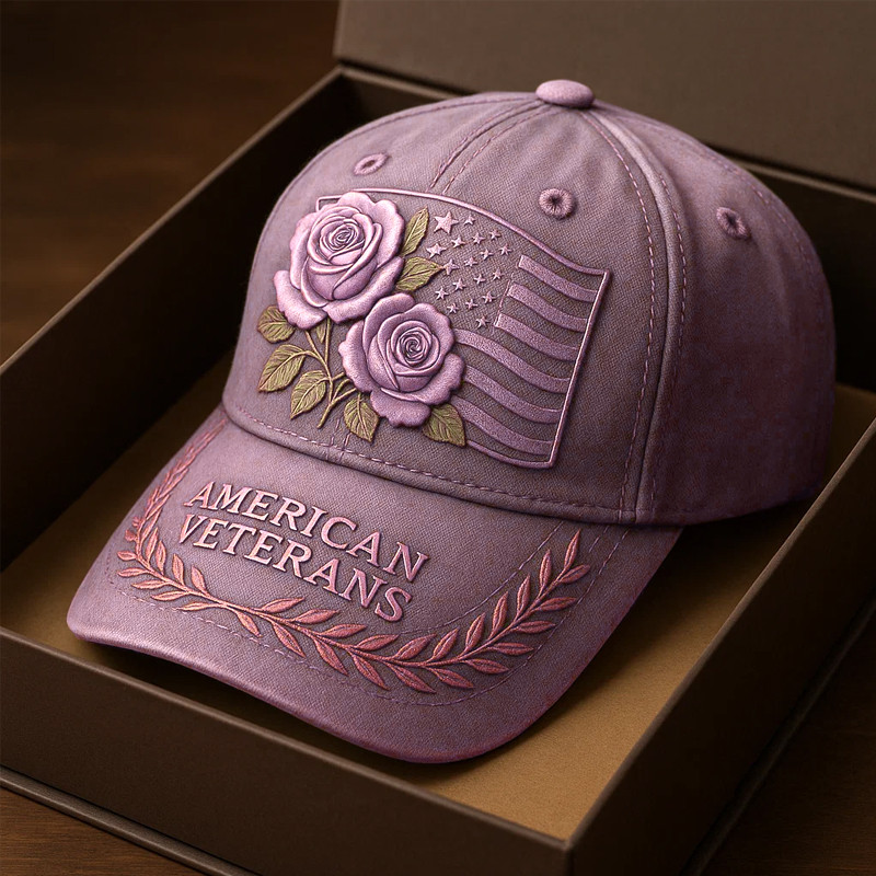 American Veterans Hat American Flag Flower Themed Cap Xmas Gifts For Her