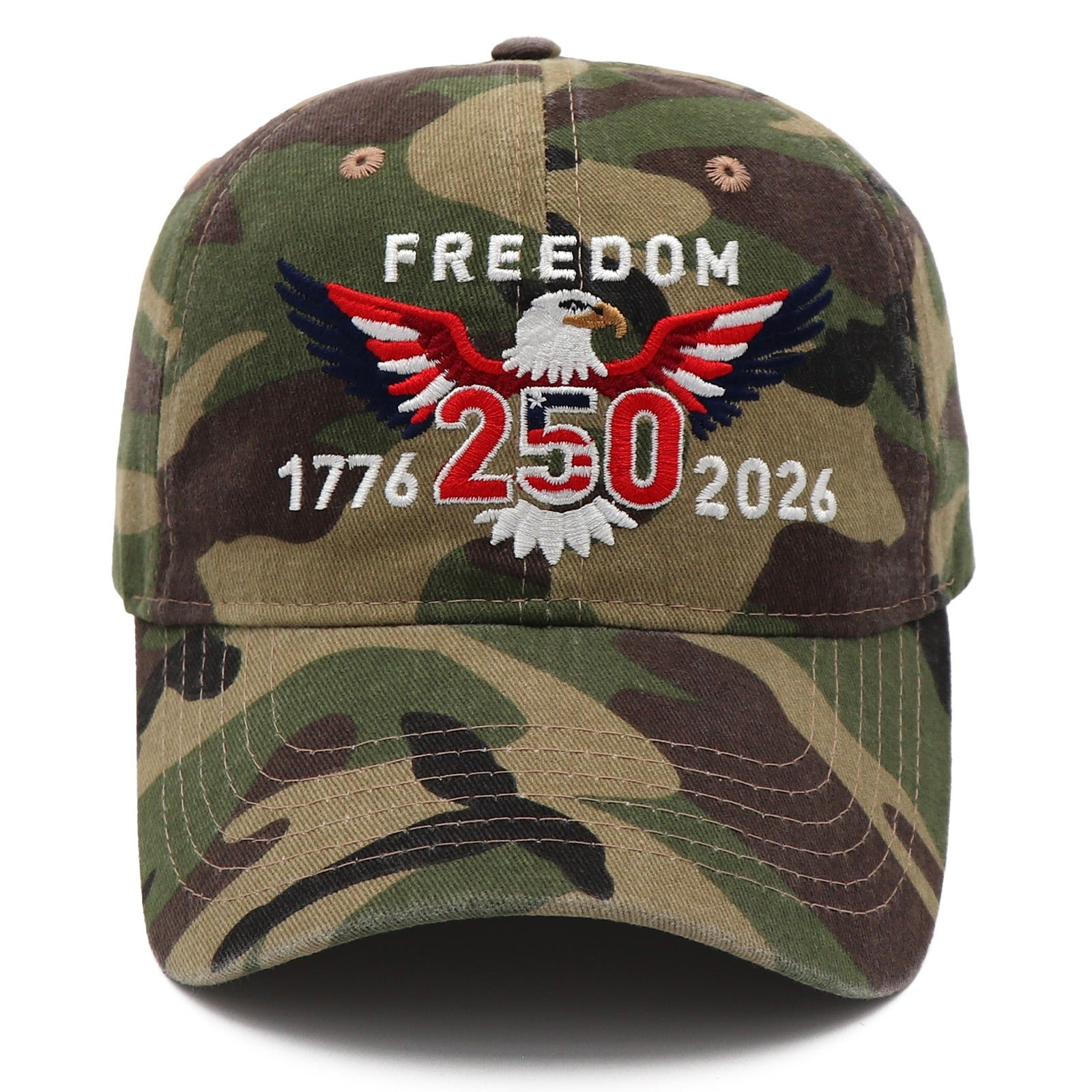 America's 250 Birthday Camo Baseball Cap 1776 2026 Bald Eagle Merchandise Patriotic Gifts For Dad